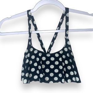 Ruby Love Black & White Polka Dot Period Bikini Swimsuit Size Small